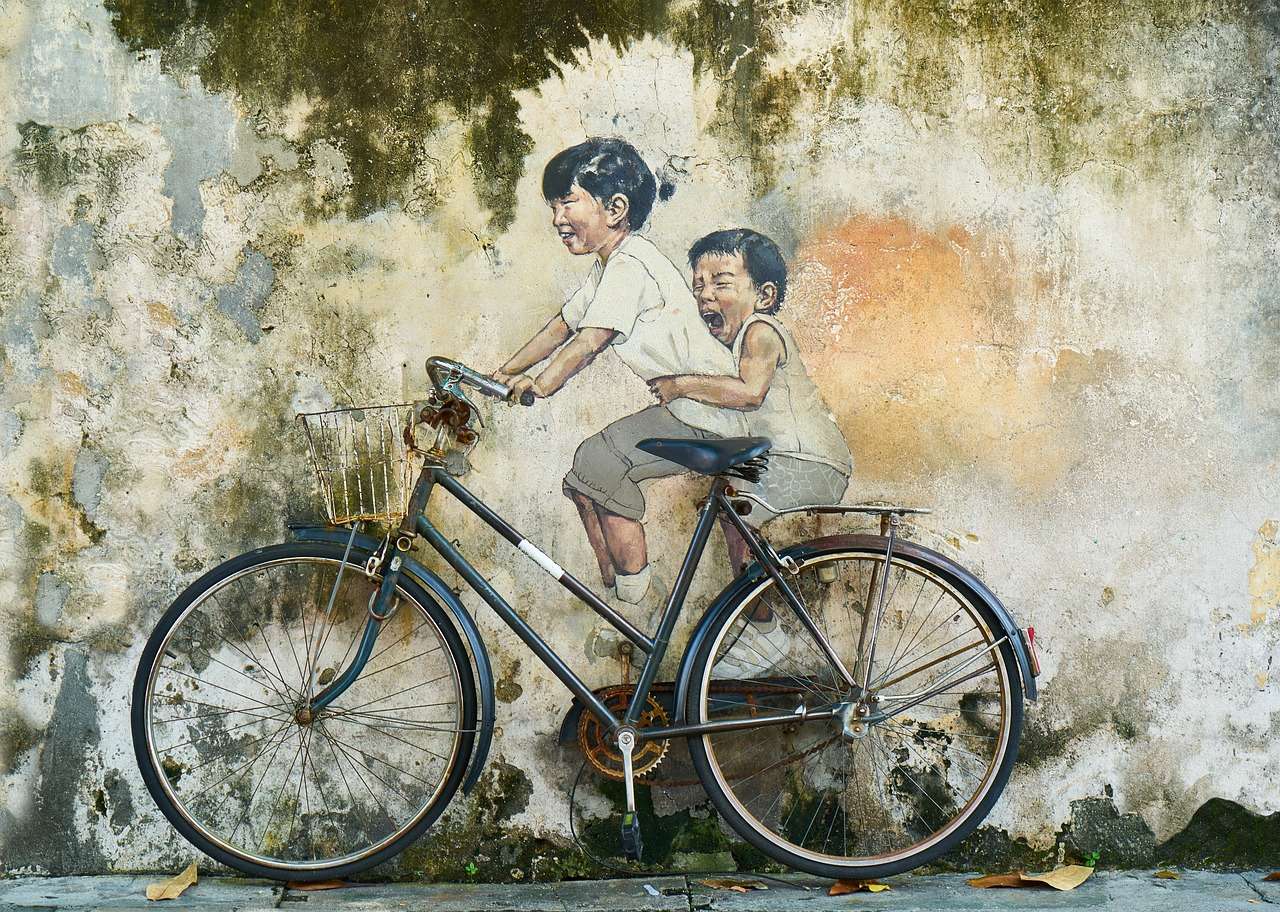 bicycle, children, graffiti-3045580.jpg